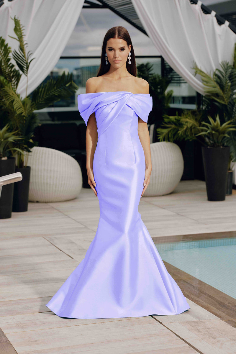 Off-the-shoulder Gown